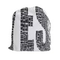 Yes No Typography Type Text Words Drawstring Pouches (XXL) View1