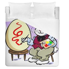 Bunny Easter Artist Spring Cartoon Duvet Cover (queen Size) by Simbadda