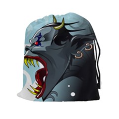 Demon Devil Evil Monster Alien Drawstring Pouches (xxl) by Simbadda
