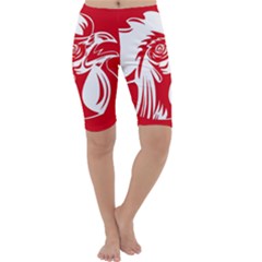 Cock Logo Emblem Symbol France Cropped Leggings  by Simbadda