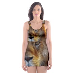 Fractalius Big Cat Animal Skater Dress Swimsuit by Simbadda