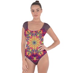 Joyful Living Short Sleeve Leotard  by aumaraspiritart