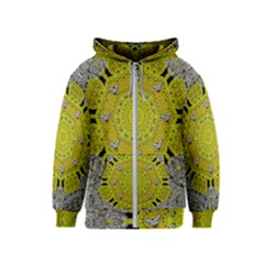 Sunshine And Silver Hearts In Love Kids  Zipper Hoodie by pepitasart
