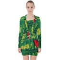 When The Egg Matters Most V-neck Bodycon Long Sleeve Dress View1