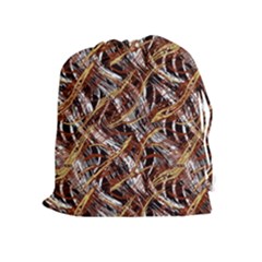 Colorful Wavy Abstract Pattern Drawstring Pouches (extra Large) by dflcprints
