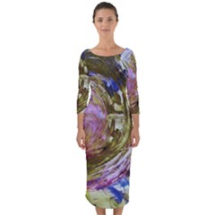 June Gloom 1 Quarter Sleeve Midi Bodycon Dress by bestdesignintheworld