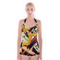 Grave Yard 3 Boyleg Halter Swimsuit  View1