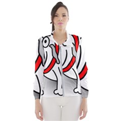 Dog Animal Pet Grin Sit Happy Windbreaker (women) by Nexatart