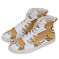 Dog Brown Pet Animal Tail Eskimo Men s Hi-top Skate Sneakers by Nexatart