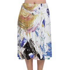 June Gloom 3 Velvet Flared Midi Skirt by bestdesignintheworld