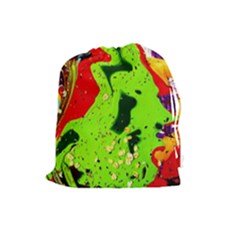 Untitled Island 3 Drawstring Pouches (large)  by bestdesignintheworld