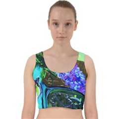 Lilac And Lillies 1 Velvet Racer Back Crop Top by bestdesignintheworld