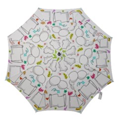 Set Chalk Out Chitchat Scribble Hook Handle Umbrellas (medium) by Nexatart