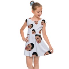 Crying Kim Kardashian Kids Cap Sleeve Dress by Valentinaart