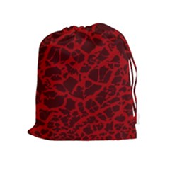 Red Earth Texture Drawstring Pouch (xl) by LoolyElzayat
