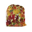 Autumn Fall Leaves Drawstring Pouches (Extra Large) View2