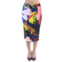 Global Warming 2 Velvet Midi Pencil Skirt by bestdesignintheworld
