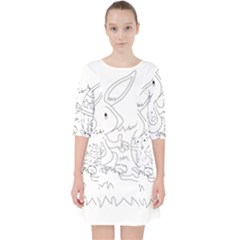 Coloring Picture Easter Easter Bunny Pocket Dress by Sapixe