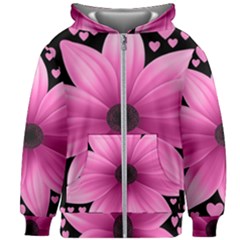 Flower Plant Floral Petal Nature Kids Zipper Hoodie Without Drawstring by Sapixe
