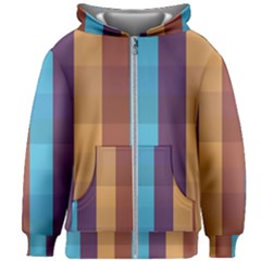Background Desktop Squares Kids Zipper Hoodie Without Drawstring by Sapixe