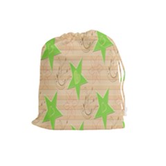 Background Desktop Beige Drawstring Pouches (large)  by Sapixe