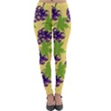 Grapes Background Sheet Leaves Lightweight Velour Leggings View1