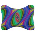 Ellipse Pattern Elliptical Fractal Velour Seat Head Rest Cushion View1