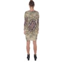 Fractal Art Colorful Pattern Asymmetric Cut-Out Shift Dress View2