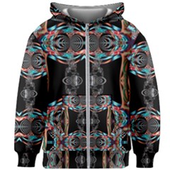 Fractal Math Design Backdrop Kids Zipper Hoodie Without Drawstring by Sapixe