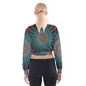 Fractal Peacock Rendering Cropped Sweatshirt View2