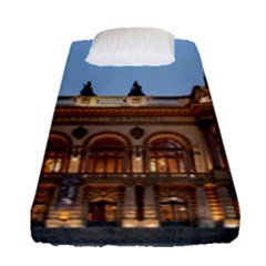 Municipal Theatre Of Sao Paulo Brazil Fitted Sheet (single Size) by Sapixe