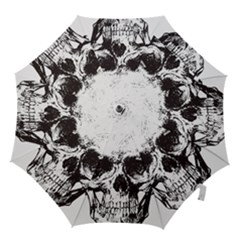Skull Vintage Old Horror Macabre Hook Handle Umbrellas (large) by Sapixe