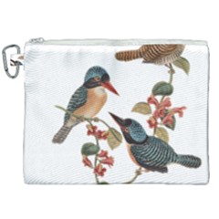 Bird Birds Branch Flowers Vintage Canvas Cosmetic Bag (xxl) by Sapixe