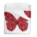 Butterfly Red Fractal Art Nature Duvet Cover Double Side (Full/ Double Size) View2