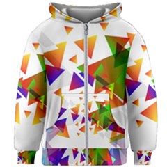 Abstract Pattern Background Design Kids Zipper Hoodie Without Drawstring by Sapixe