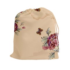 Flower Traditional Chinese Painting Drawstring Pouches (xxl) by Sapixe