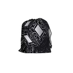 Technoid Future Robot Science Drawstring Pouches (small)  by Sapixe
