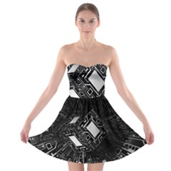 Technoid Future Robot Science Strapless Bra Top Dress by Sapixe