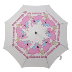 Long Distance Lover - Cute Unicorn Hook Handle Umbrellas (large) by Valentinaart