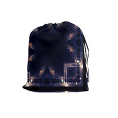Cosmos Kaleidoscope Art Pattern Drawstring Pouches (large)  by Sapixe