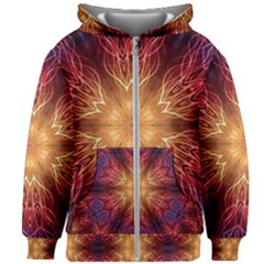 Fractal Abstract Artistic Kids Zipper Hoodie Without Drawstring by Sapixe