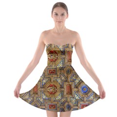 Church Ceiling Box Ceiling Painted Strapless Bra Top Dress by Sapixe