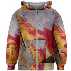 Painting Macro Color Oil Paint Kids Zipper Hoodie Without Drawstring by Sapixe