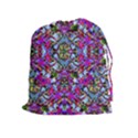 Multicolored Floral Collage Pattern 7200 Drawstring Pouches (Extra Large) View1