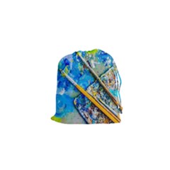 Artist Palette And Brushes Drawstring Pouches (xs)  by FunnyCow