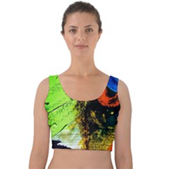 I Wonder 2 Velvet Crop Top by bestdesignintheworld