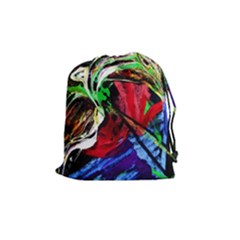 Lillies In The Terracotta Vase 3 Drawstring Pouches (medium)  by bestdesignintheworld