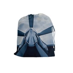 Propeller - Sky Challenger Drawstring Pouches (large)  by FunnyCow