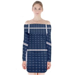 Solar Power Panel Long Sleeve Off Shoulder Dress by FunnyCow