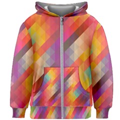 Abstract Background Colorful Pattern Kids Zipper Hoodie Without Drawstring by Nexatart